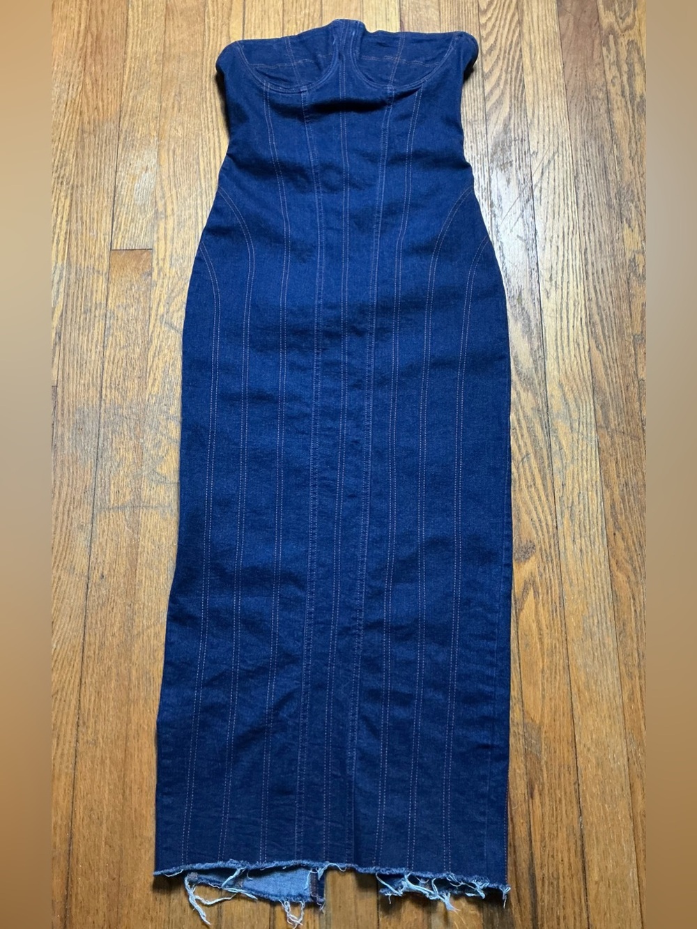 Women’s Denim Corset Dress Maxi